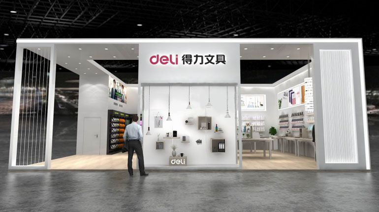 廣州辦公用品展臺設(shè)計效果圖片