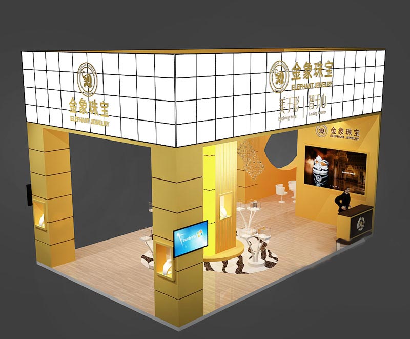 成都珠寶展臺設計-金象珠寶