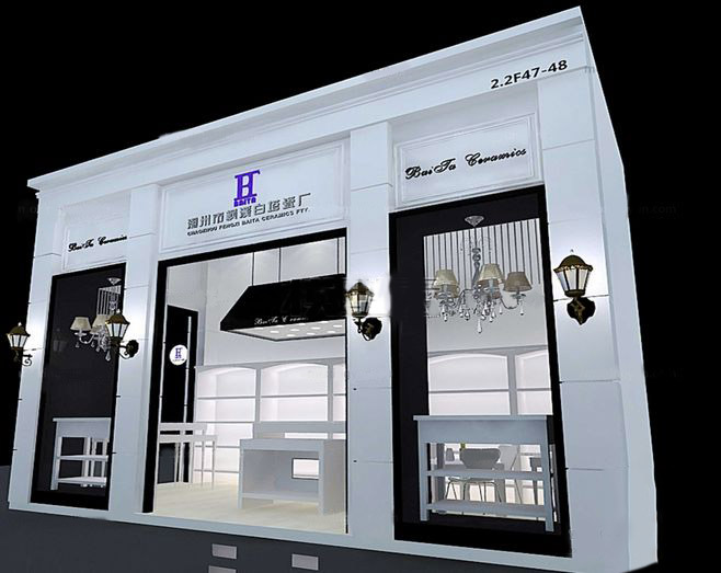 北京展臺(tái)設(shè)計(jì)搭建公司-白塔-陶瓷展展位設(shè)計(jì)