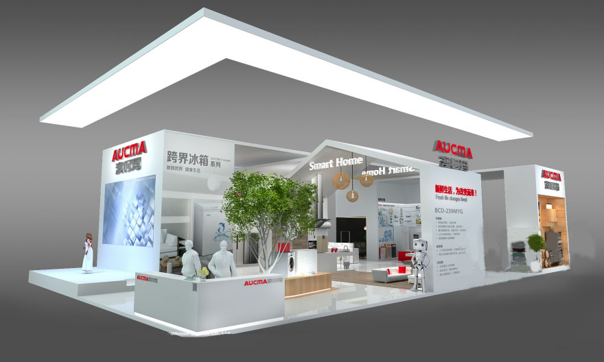 上海展覽裝修-澳柯瑪-家博會展位設(shè)計