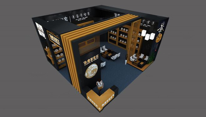 西安茶博會(huì)展位設(shè)計(jì)-象塘茶世家