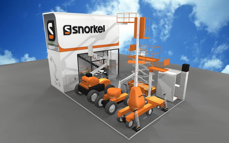 深圳展覽特裝搭建-snorkel-工博會展臺搭建