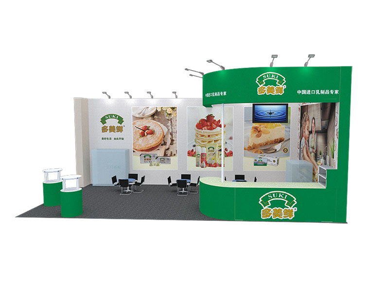 上海展位展臺設計-多美鮮-食品展會裝修