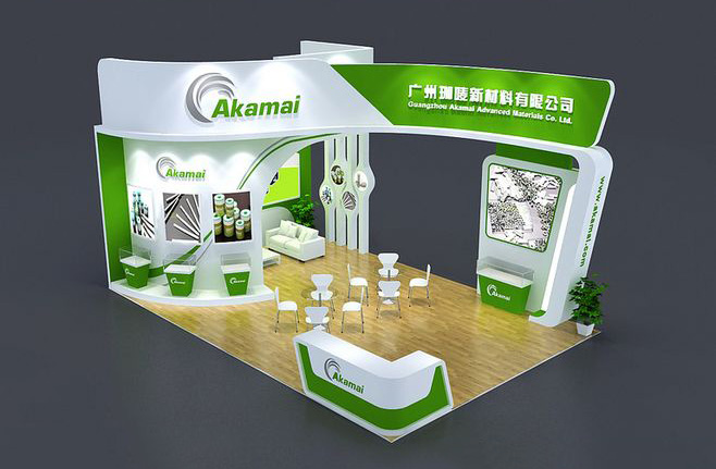 上海展會會展搭建設(shè)計-Akamai-材料展臺布置