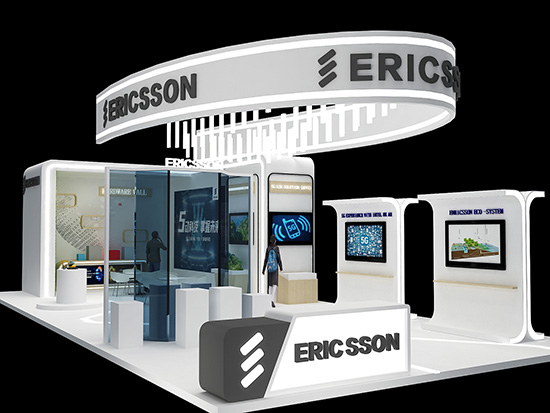 電子展會(huì)展臺(tái)設(shè)計(jì)-ERICSSON-深圳展臺(tái)展會(huì)布置