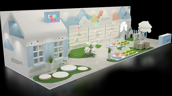 香港展位設(shè)計-CENTEL-嬰兒用品展會搭建設(shè)計