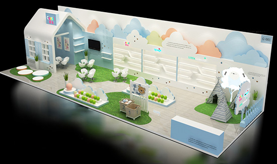 香港展位設(shè)計-CENTEL-嬰兒用品展會搭建設(shè)計