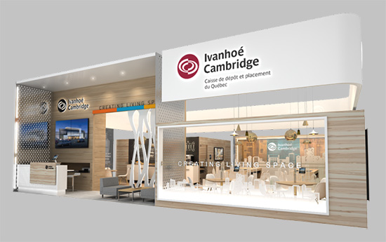 法國展會展臺搭建-Ivanhoe Cambridge-國際展臺展會設(shè)計|國際建筑展覽裝修