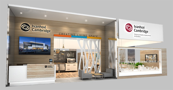 法國展會展臺搭建-Ivanhoe Cambridge-國際展臺展會設(shè)計|國際建筑展覽裝修