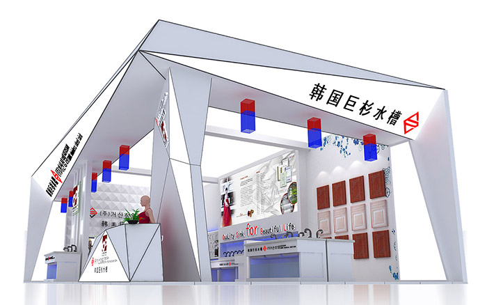 廣州展會展覽搭建-韓國巨杉水槽-水處理展臺展位設計