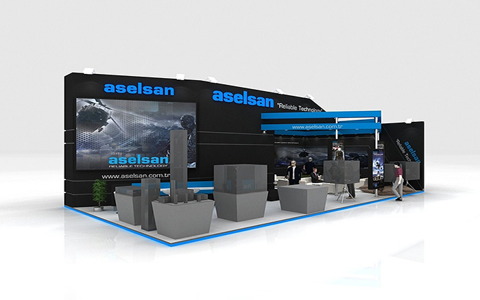 國外展臺設(shè)計搭建-aselsan-土耳其展覽裝修