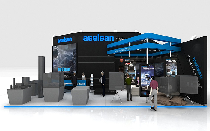 國外展臺設計搭建-aselsan-土耳其展覽裝修