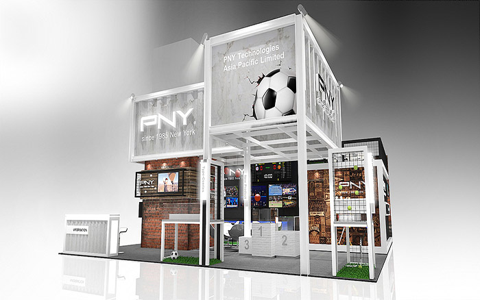 德國展臺搭建-PNY-電子展會裝修設(shè)計