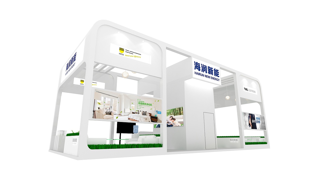 成都展覽展臺搭建-海潤新能-五金展會設計