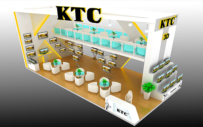 上海展會裝修-KTC-顯示器展臺設(shè)計(jì)
