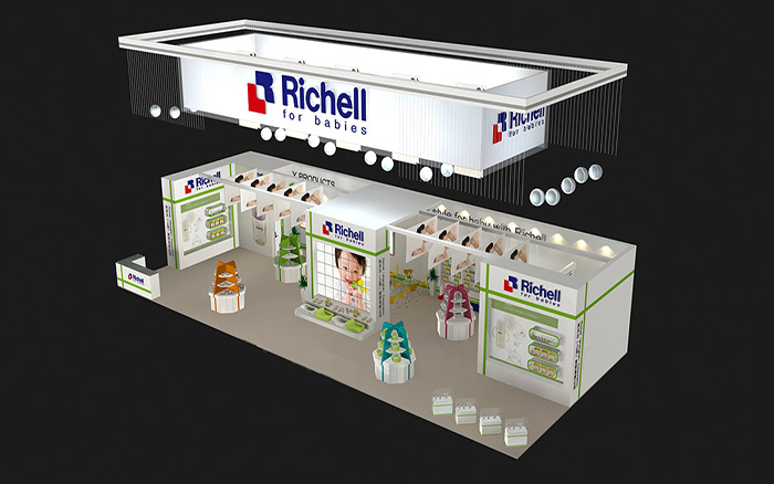 上海展臺策劃-Richell-孕嬰童展會搭建設(shè)計