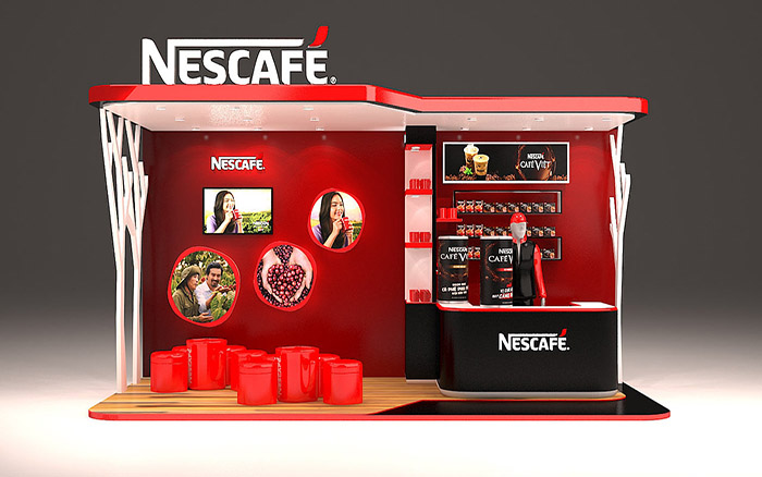 深圳展覽設計展示-NESCAFE-咖啡展會搭建