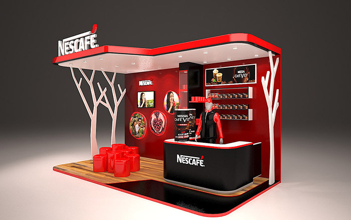 深圳展覽設(shè)計展示-NESCAFE-咖啡展會搭建