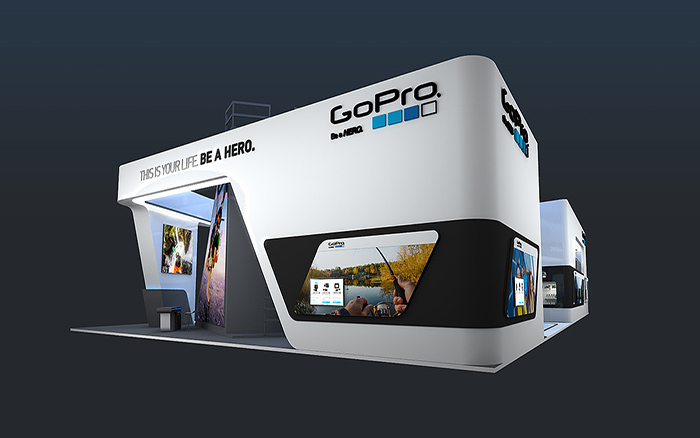 香港展會制作-GoPro-電子展臺布置搭建