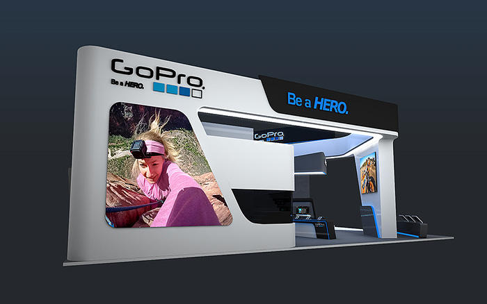 香港展會制作-GoPro-電子展臺布置搭建