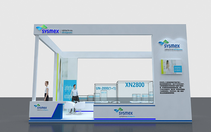 成都展示搭建-SYSMEX-醫(yī)療展會搭建布置