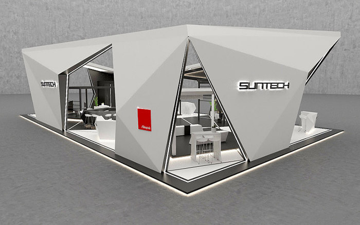 上海展臺(tái)設(shè)計(jì)-SUNTECH-太陽(yáng)能展會(huì)搭建