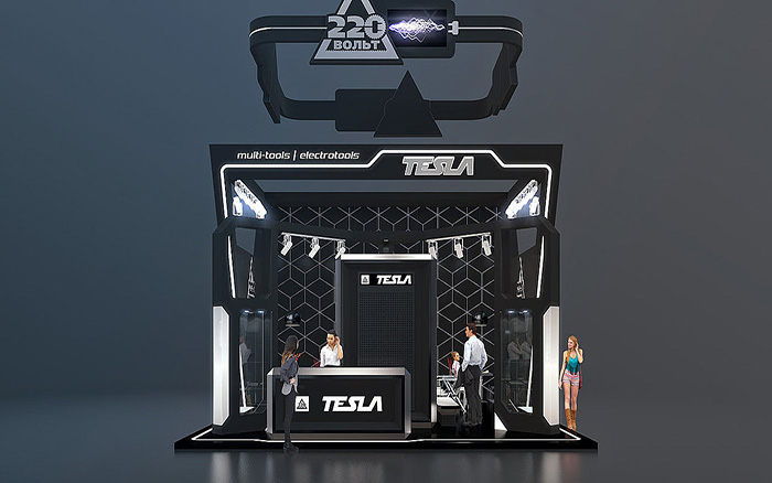 廣州汽車展攤位裝修-TESLA