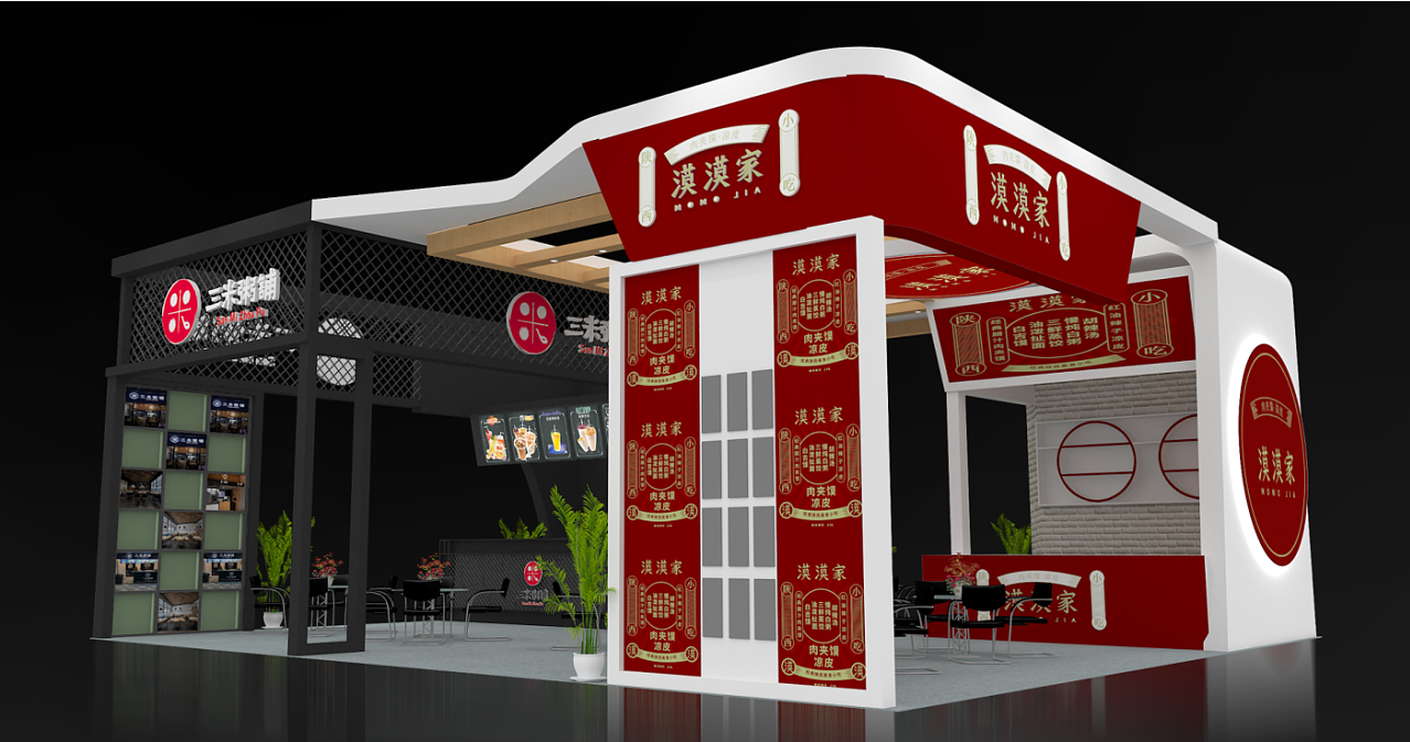 上海會展搭建-三米粥鋪-食品展展會搭建