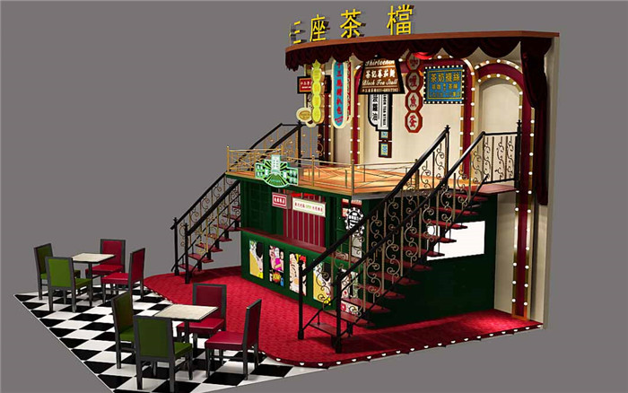 廣州設計搭建展會-十三座茶檔-廣州展會設計搭建