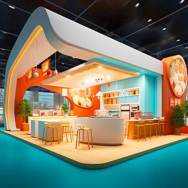 在食品展臺設計搭建中的現(xiàn)場試吃區(qū)